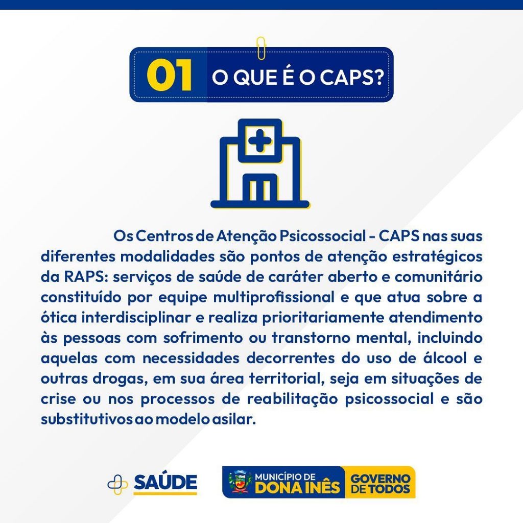 Você conhece o nosso Centro de Atenção Psicossocial (CAPS ...